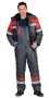 Костюм "СИРИУС-Орбита" зимний: куртка кор.,п/комб. серый с красным и СОП р.  96-100/170-176