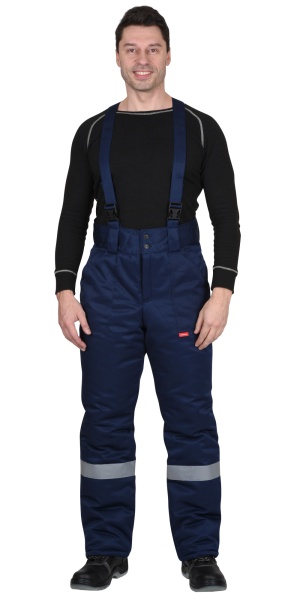 Костюм "СИРИУС-Рост-Арктика": курт.брюки, синий с васильковым и СОП 50мм  р.104-108/182-188