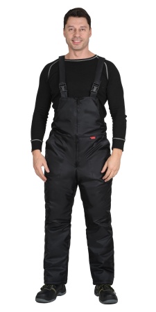 Полукомбинезон зимний универсальный тк. Оксфорд черный р.  88-92/170-176