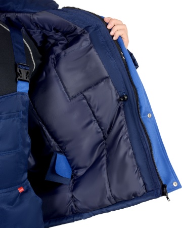 Костюм "СИРИУС-ТИТАН" зимний: куртка дл., п/комб. т.синий с васильковым и СОП-50мм. р. 112-116/170-1