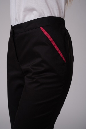 6-679 Брюки женские Твил стрейч (164, 104, 112, /32, /тесьма фуксия)