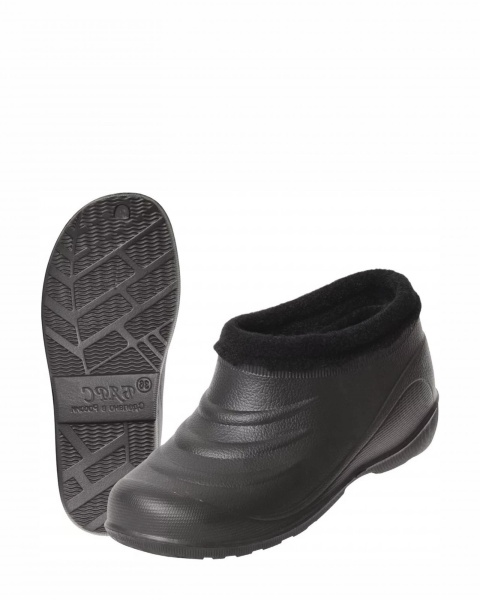 Галоши утепленные из ЭВА, цв. черные р. 45