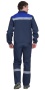 Костюм "СИРИУС-МАСТЕР" летний: куртка кор., брюки темно-синий с васильковым р.  88-92/170-176