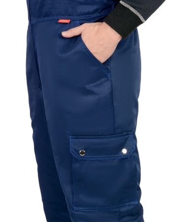 Костюм "СИРИУС-ТИТАН" зимний: куртка дл., п/комб. т.синий с васильковым и СОП-50мм. р. 112-116/170-1