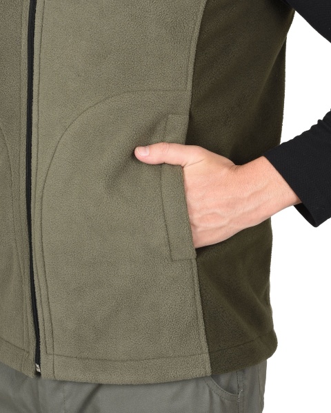 Жилет "Техно" (флис дублированный) светло-оливковый с оливковым р.112-116 (ЧЗ)