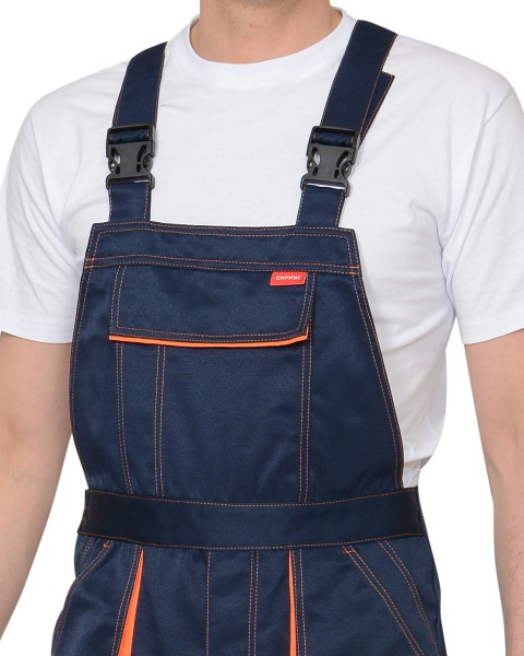 Полукомбинезон "СИРИУС-CROWN" синий с оранжевым р.  88-92/170-176