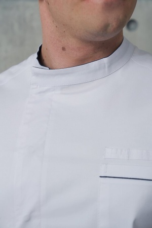 N011A Халат мужской Экстра (176, 92, 80, /Белый, /Форест 110, /вышивка)