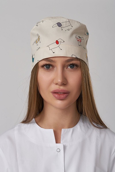 3-3150К Колпак Хлопок (57-59, /Таксы на бежевом)