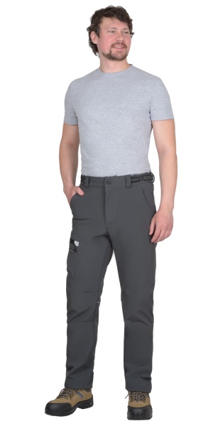 Брюки "СИРИУС-Спейс" софтшелл т.серые ТА р. 120-124/170-176