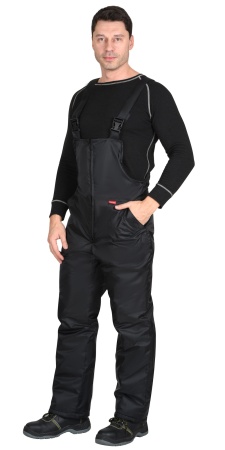 Полукомбинезон зимний универсальный тк. Оксфорд черный р.  88-92/170-176