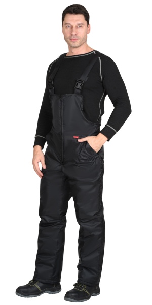 Полукомбинезон зимний универсальный тк. Оксфорд черный р.  88-92/170-176