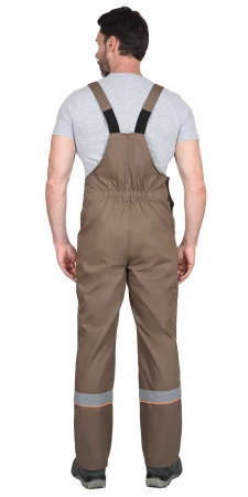 Костюм "СИРИУС-МАСТЕР" лет:куртка кор.,п/к.кофейный с т.-коричневым и оранж.кантом р.104-108/182-188