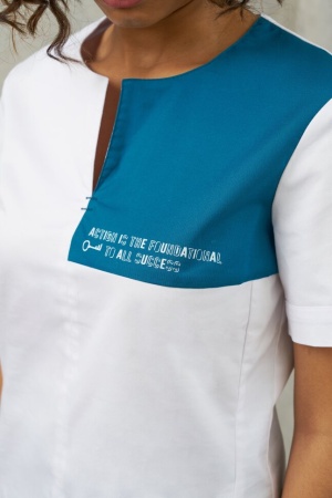 L055 Куртка женская Классик-стрейч Шелкография (164, 84, 92, /01, /Лагуна 540, /NEW)