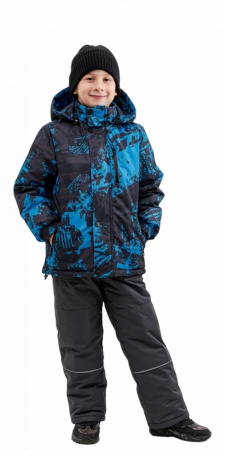 Костюм детский зимний "Морозко" (синий) (104)