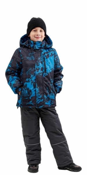Костюм детский зимний "Морозко" (синий) (104)