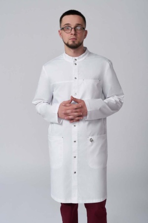 R208А Халат мужской Классик-стрейч (170, 104, 92, /Белый 01)