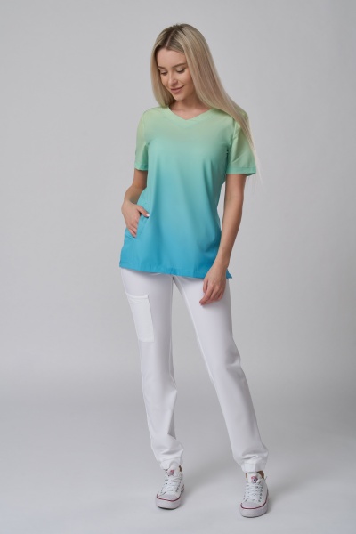 14-14135 Куртка женская Грета (170, 92, 100, /Градиент Голубой)