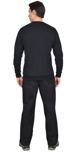 Толстовка черная с поясом (футер 240 г/м2) р. M(48)