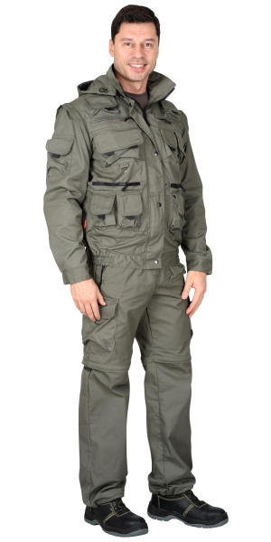 Костюм "СИРИУС-Тигр" куртка, брюки (тк. смесовая)  оливковый р.   88-92/182-188