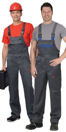 Полукомбинезон "СИРИУС-ПРОФЕССИОНАЛ" темно-серый р. 112-116/182-188