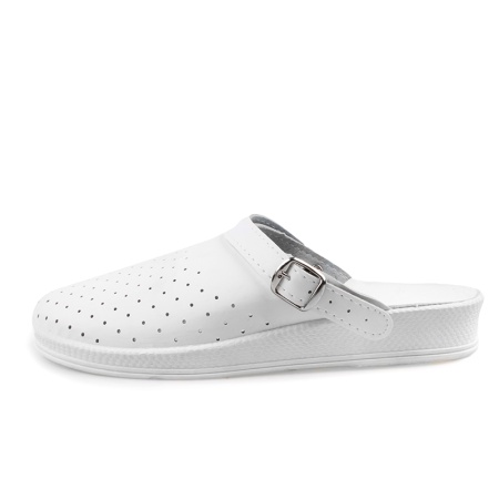 Туфли сабо мужские с ремешком искусственная кожа Белые 10-12-2 разм. 41