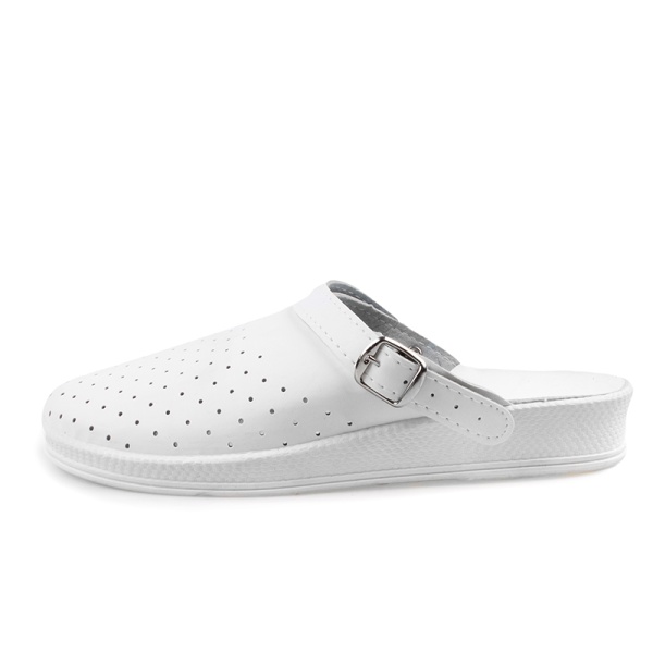 Туфли сабо мужские с ремешком искусственная кожа Белые 10-12-2 разм. 41