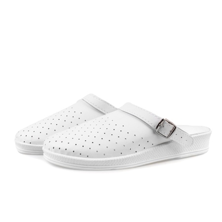 Туфли сабо мужские с ремешком искусственная кожа Белые 10-12-2 разм. 41