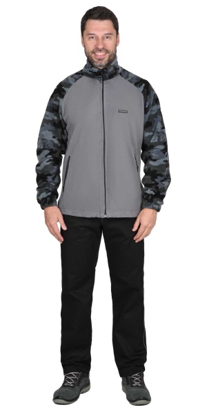 Куртка флисовая т.серая с КМФ Мультикам серый р. 112-116/170-176