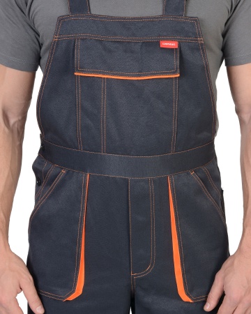 Полукомбинезон "СИРИУС-CROWN" т.серый с оранжевым р.  96-100/170-176