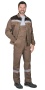 Костюм "СИРИУС-МАСТЕР" лет:куртка кор.,п/к.кофейный с т.-коричневым и оранж.кантом р.104-108/182-188