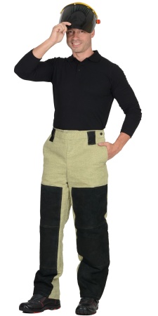 Костюм сварщика: куртка, брюки брезентовый со спилком (2,7 кв.м) тип Б р.  88-92/170-176 (ЧЗ)