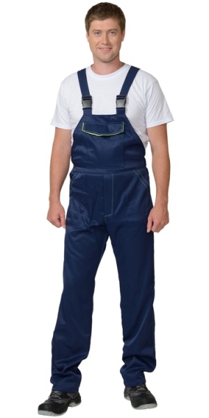 Костюм "СИРИУС-ДОКЕР" летний: куртка кор., п/комб. синий с лимонным р.  88-92/170-176