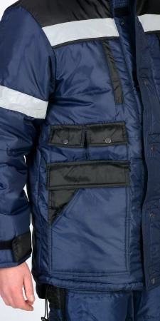 Костюм "СИРИУС-БЕРКУТ" : куртка дл., п/комб. синий с чёрным и СОП 50 мм р.112-116/170-176