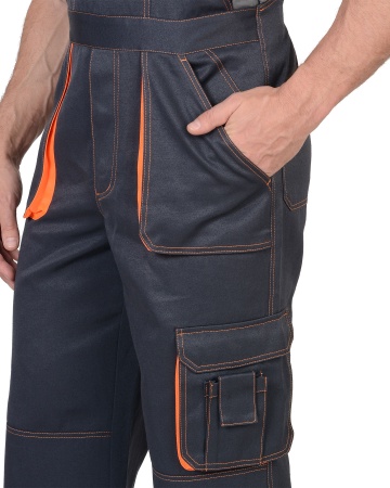 Полукомбинезон "СИРИУС-CROWN" т.серый с оранжевым р.  96-100/170-176