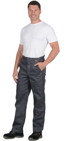 Костюм "СИРИУС-ФАВОРИТ" летний: куртка, брюки тёмно-серый с серым тк.Орион р. 96-100/170-176