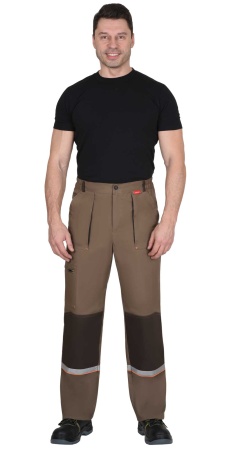 Костюм "СИРИУС-РОДОС"мужской:куртка,брюки(св.-коричневый с т.-коричневым)тк.Родос р.  96-100/170-176