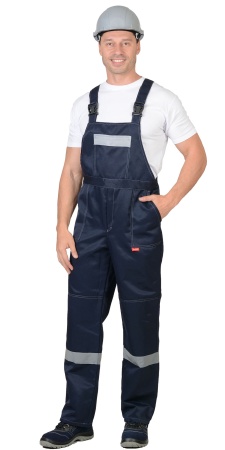 Костюм "СИРИУС-ЛЕГИОНЕР" куртка, полукомбинезон синий с серым и СОП 50мм р.  96-100/170-176