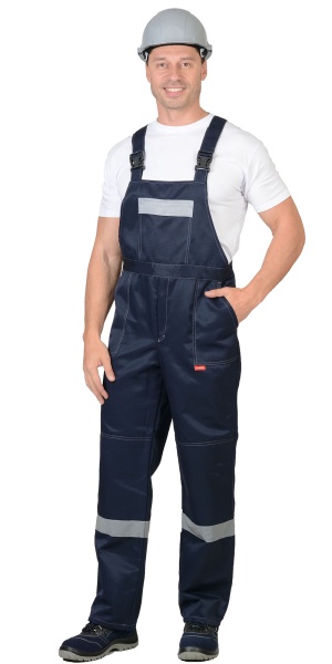 Костюм "СИРИУС-ЛЕГИОНЕР" куртка, полукомбинезон синий с серым и СОП 50мм р.  96-100/170-176