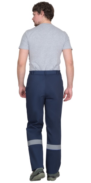 Костюм "СИРИУС-МАСТЕР" летний: куртка кор., брюки темно-синий с васильковым р.  88-92/170-176