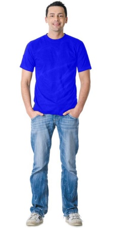 Футболка васильковая 160г/м2 р. XL