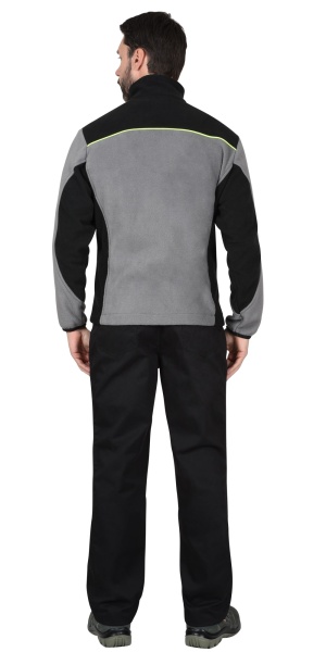 Куртка флисовая "СИРИУС-Техно" серая с черным  р. 104-108/182-188 (ЧЗ)