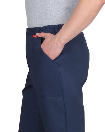 Костюм "СИРИУС-МАСТЕР" летний: куртка кор., брюки темно-синий с васильковым р.  88-92/170-176