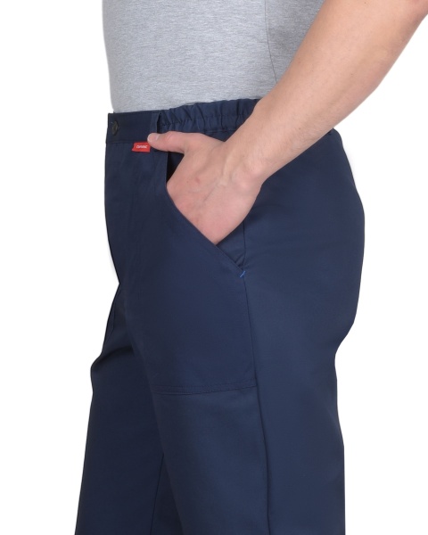 Костюм "СИРИУС-МАСТЕР" летний: куртка кор., брюки темно-синий с васильковым р.  88-92/170-176