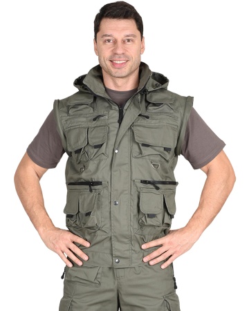 Костюм "СИРИУС-Тигр" куртка, брюки (тк. смесовая)  оливковый р.   88-92/182-188