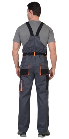 Полукомбинезон "СИРИУС-МАНХЕТТЕН" т.серый с оранжевым и черным р.  96-100/170-176