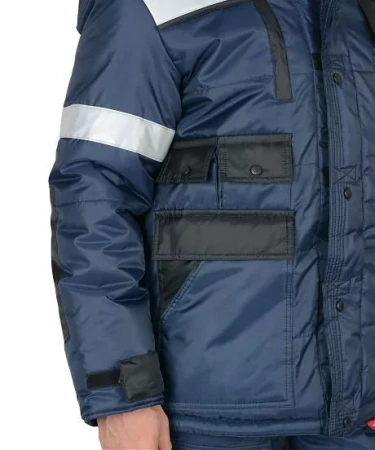 Костюм "СИРИУС-БЕРКУТ" : куртка дл., п/комб. синий с чёрным и СОП 50 мм р.112-116/170-176