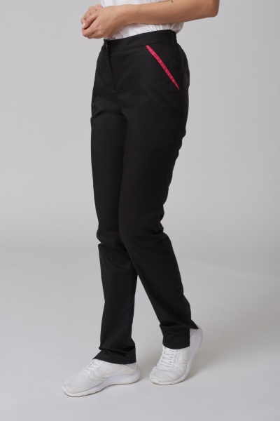 6-679 Брюки женские Твил стрейч (164, 104, 112, /32, /тесьма фуксия)