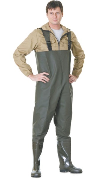 Полукомбинезон ПВХ рыбацкий с сапогами р. 43