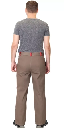 Брюки "СИРИУС-ФАВОРИТ- СТИЛЬ" кофейный с т.-коричневым и красным кантом р. 112-116/182-188