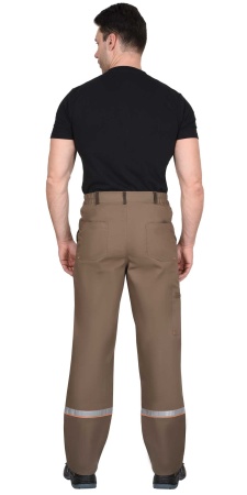 Костюм "СИРИУС-РОДОС"мужской:куртка,брюки(св.-коричневый с т.-коричневым)тк.Родос р.  96-100/170-176